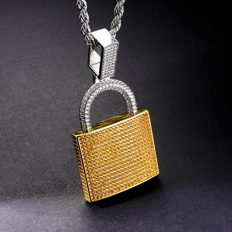 Custom S925 Iced Lock endant Deposit