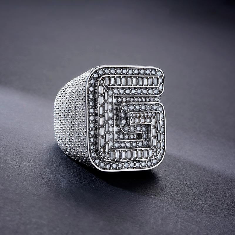 Custom S925 & VVS1 Buguette Moissanite Letter Ring Deposit