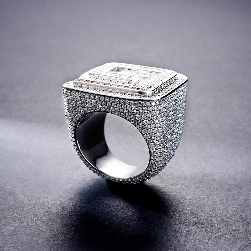 Custom S925 & VVS1 Buguette Moissanite Letter Ring Deposit