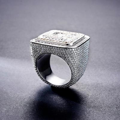 Custom S925 & VVS1 Buguette Moissanite Letter Ring Deposit