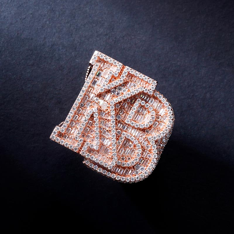 Custom S925 & VVS1 Buggette Moissanite Letter Ring Deposit