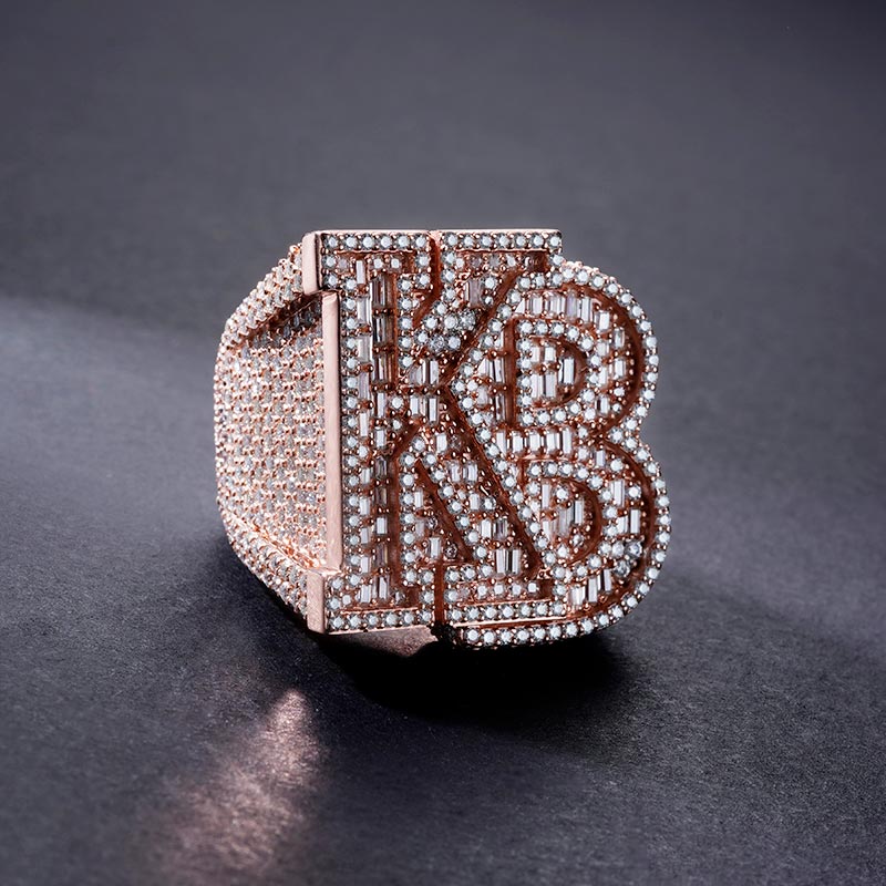 Custom S925 & VVS1 Buggette Moissanite Letter Ring Deposit