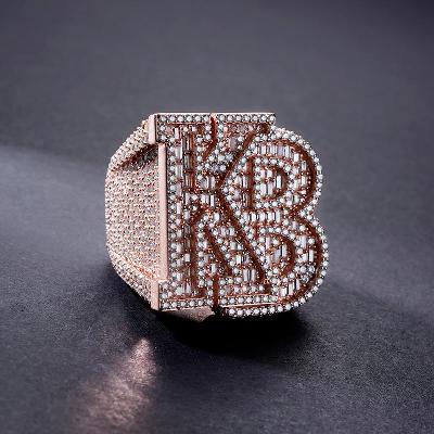 Custom S925 & VVS1 Buggette Moissanite Letter Ring Deposit