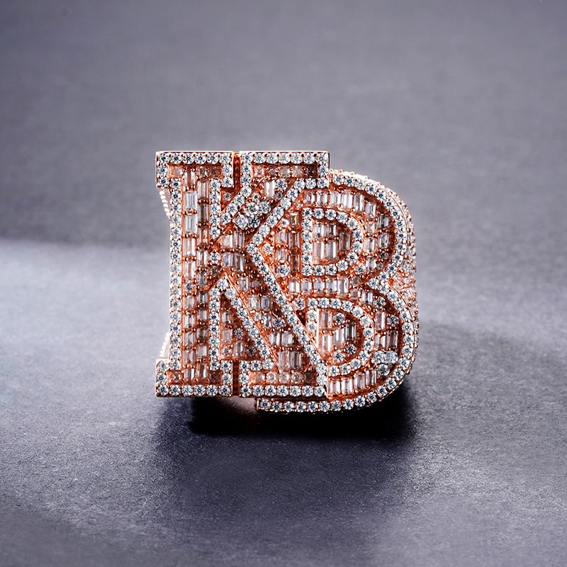 Custom S925 & VVS1 Buggette Moissanite Letter Ring Deposit