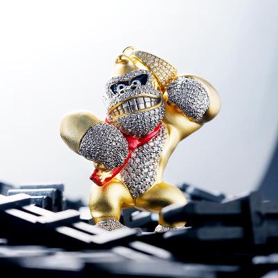 Custom Iced S925 Silver Gorilla Pendant Deposit