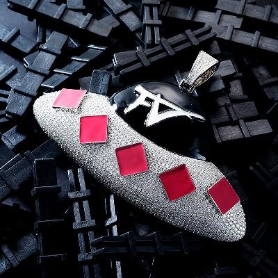 Custom S925 Iced & Enamel Colorful UFO Pendant Deposit