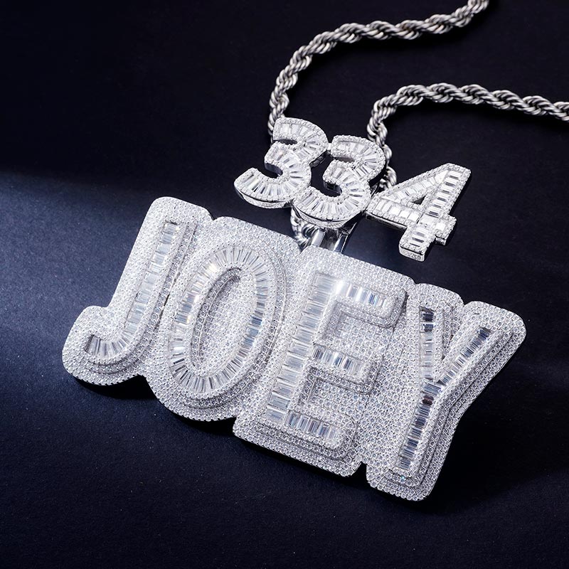 Custom S925 & VVS1 Buggette Moissanite Letter Pendant Deposit