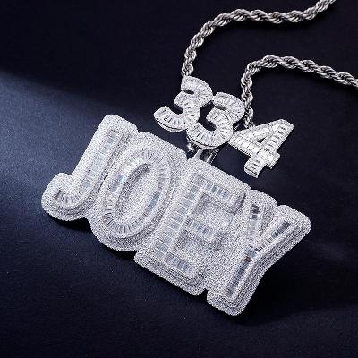 Custom S925 & VVS1 Buggette Moissanite Letter Pendant Deposit