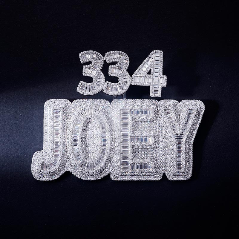 Custom S925 & VVS1 Buggette Moissanite Letter Pendant Deposit