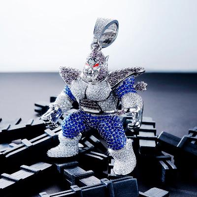 Custom S925 Iced Unique Cartoon Pendant Deposit