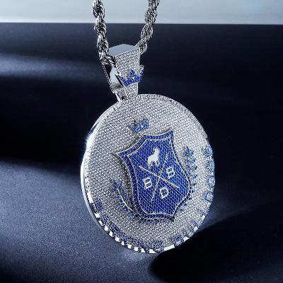 Custom S925 Iced Unique Round Pendant Deposit