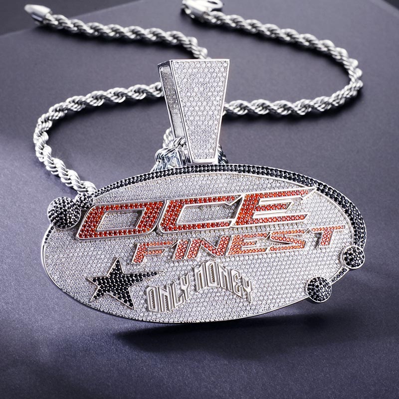 Custom Iced S925 Silver Letter Pendant Deposit