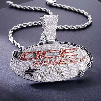 Custom Iced S925 Silver Letter Pendant Deposit