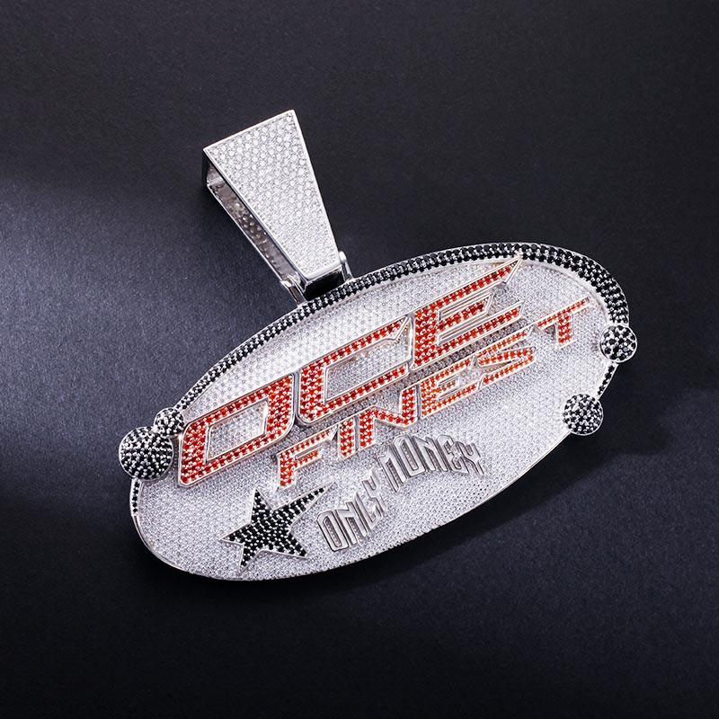 Custom Iced S925 Silver Letter Pendant Deposit