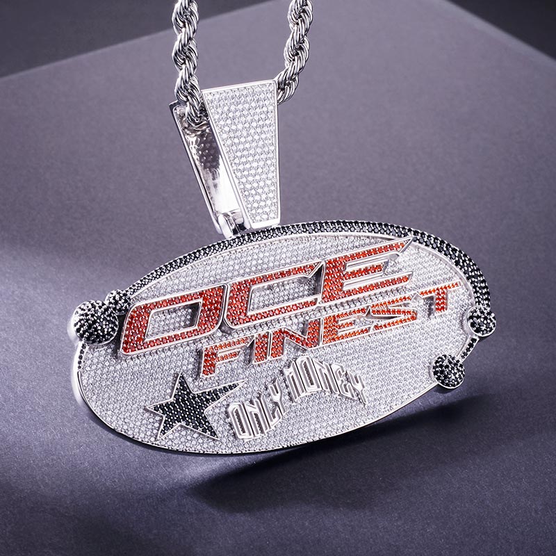 Custom Iced S925 Silver Letter Pendant Deposit