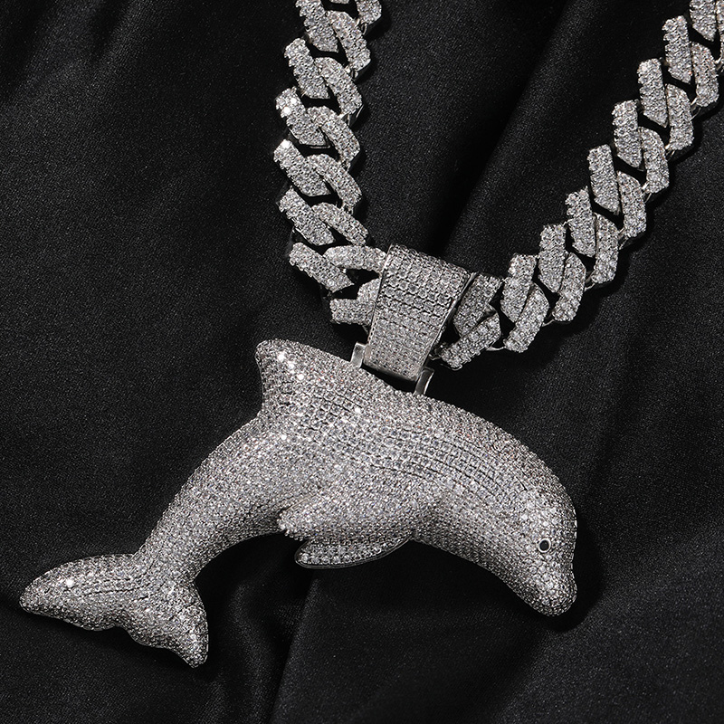 Iced Out Dolphin Pendant Iced Out Dolphin Pendant
