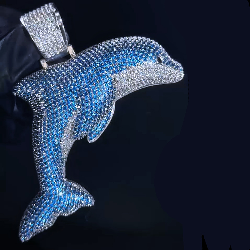 Iced Out Dolphin Pendant Iced Out Dolphin Pendant