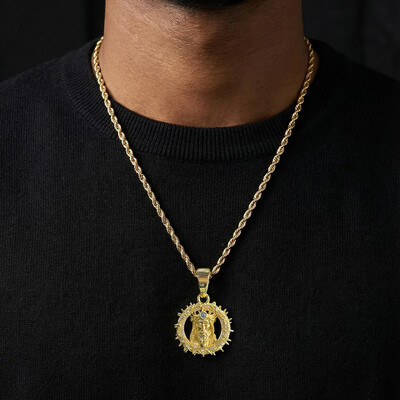 Iced Out Jesus Crown of Thorns Pendant