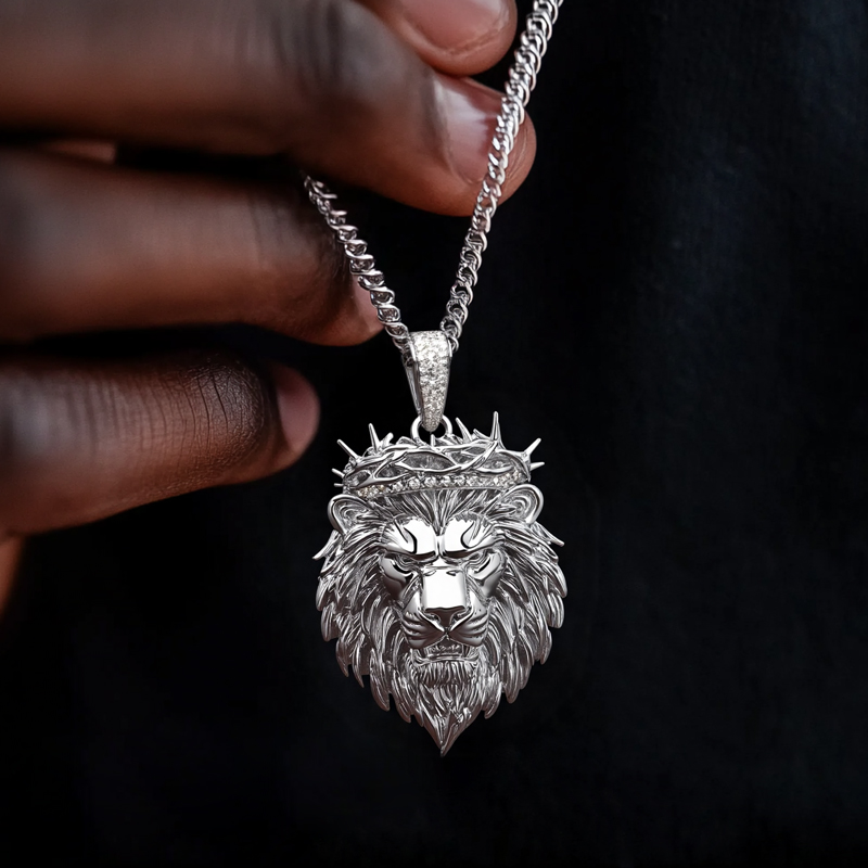 Iced Out Loin Crown of Thorns Pendant Iced Out Loin Crown of Thorns Pendant