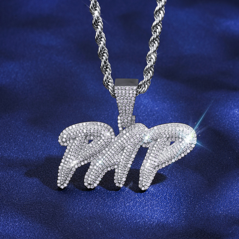 Iced Out Custom Name Letters Pendant