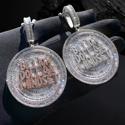 Iced Out Baguette Billion Dollar Mindset Pendant
