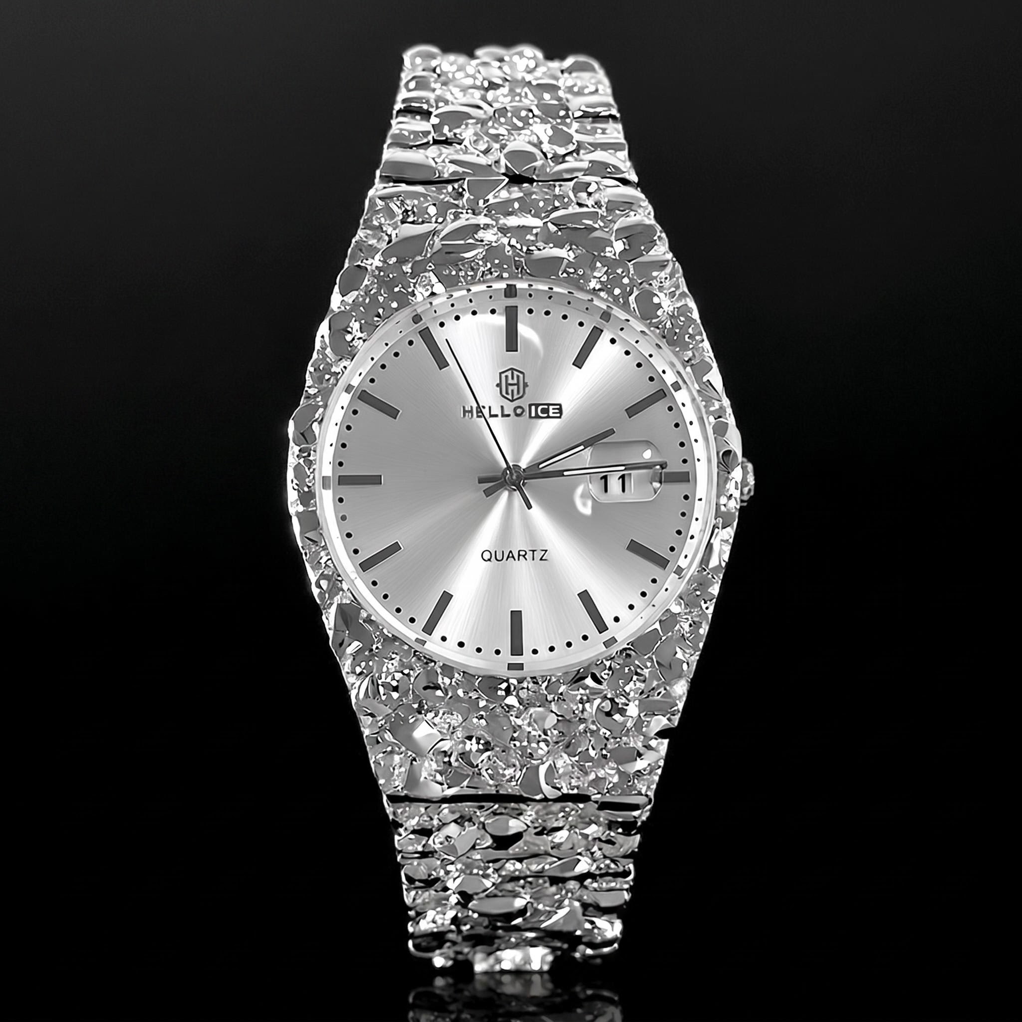 Nugget Date Quartz Watch in Silver Nugget Date Quartz Watch in Silver
