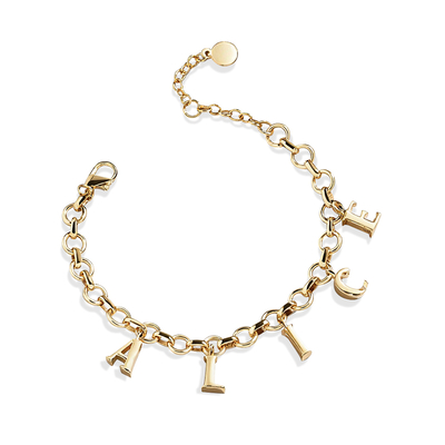 Customized Letter Charm Bracelet