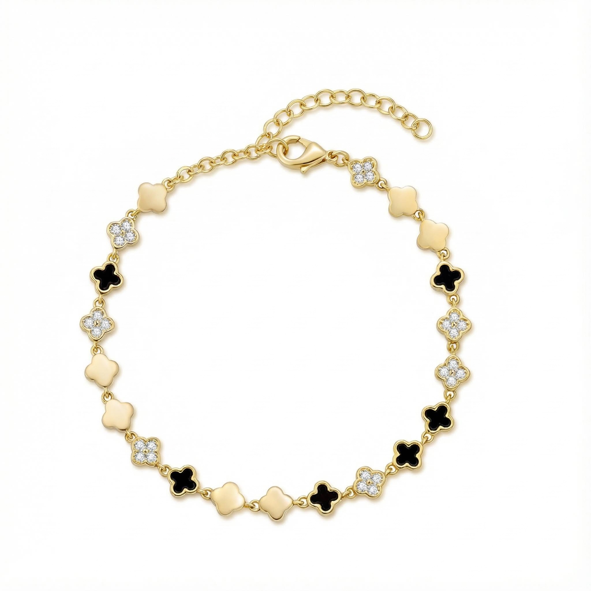 Elegant Four Leaf Clover Bracelet