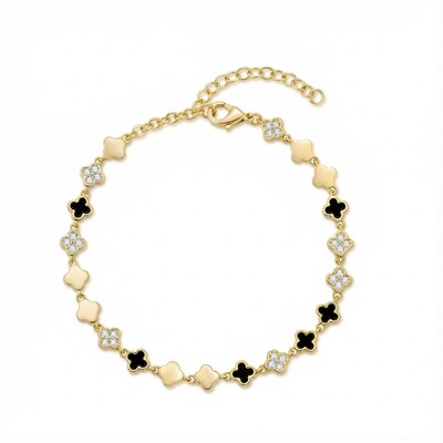 Elegant Four Leaf Clover Bracelet