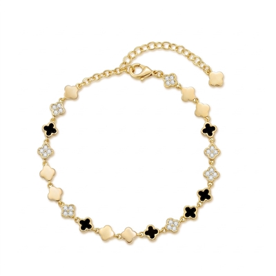 Elegant Four Leaf Clover Bracelet