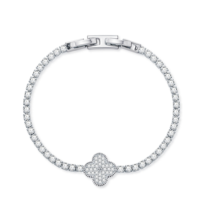 Four Leaf Clover Tennis Bracelet