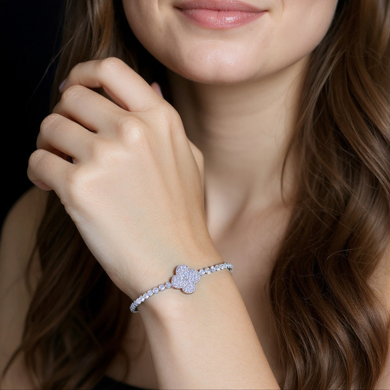 Four Leaf Clover Tennis Bracelet Four Leaf Clover Tennis Bracelet