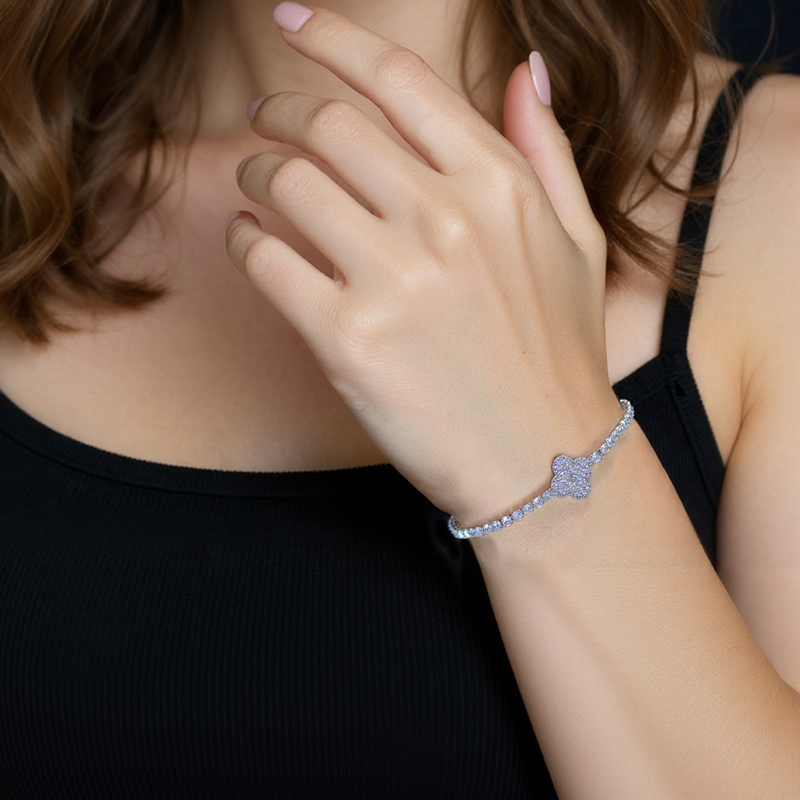 Four Leaf Clover Tennis Bracelet Four Leaf Clover Tennis Bracelet