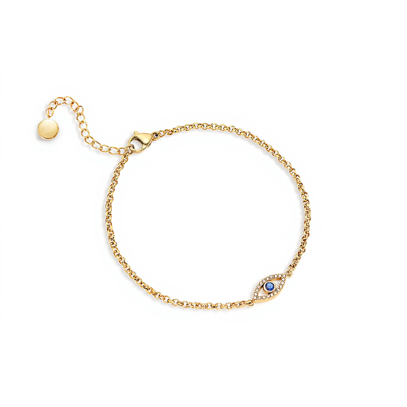 Customized Evil Eye Gold Bracelet