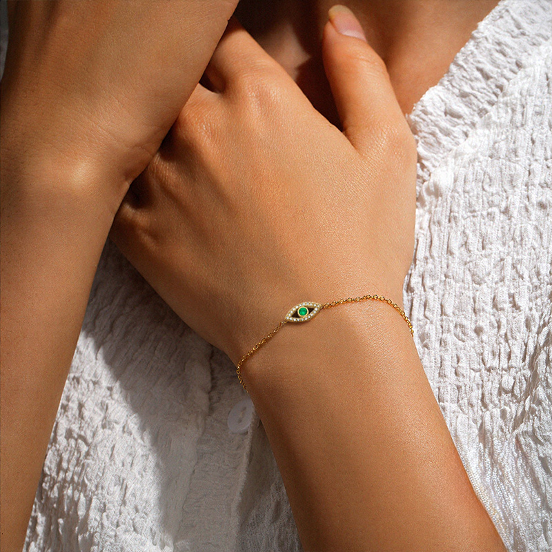 Customized Evil Eye Gold Bracelet