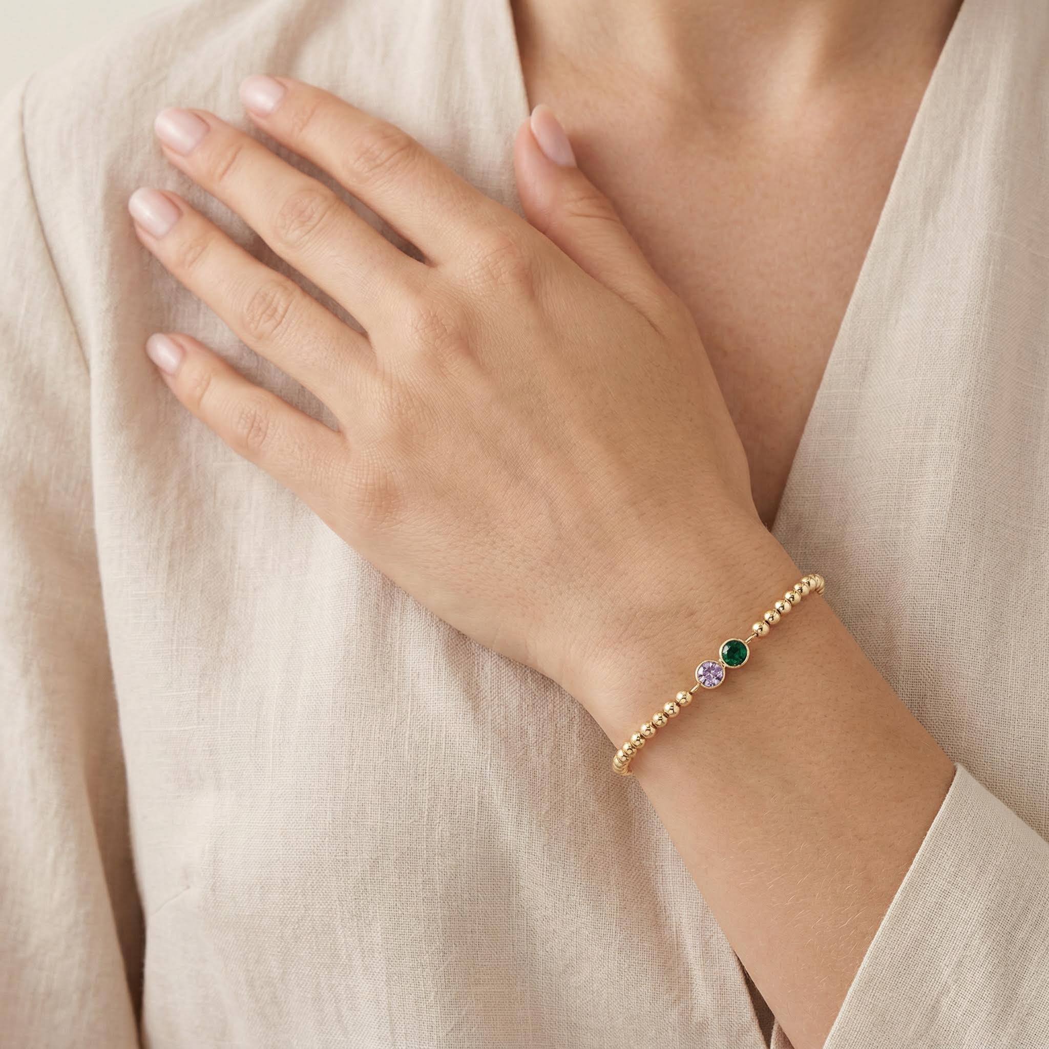 Personalized Birthstone Beaded Bracelets Personalized Birthstone Beaded Bracelets