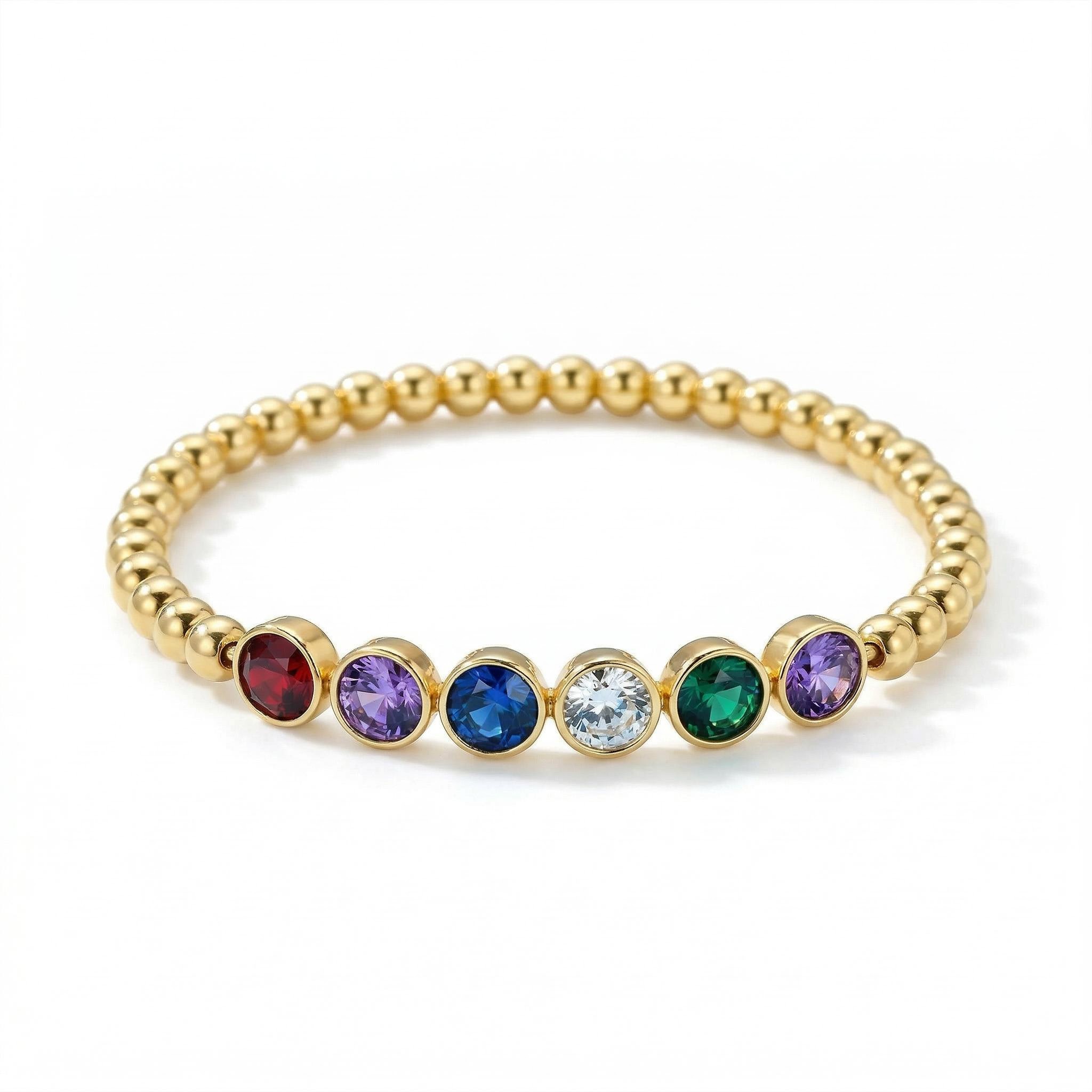 Personalized Birthstone Beaded Bracelets Personalized Birthstone Beaded Bracelets