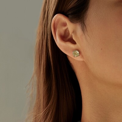 S925 Silver Octagonal Rose Cut Earrings