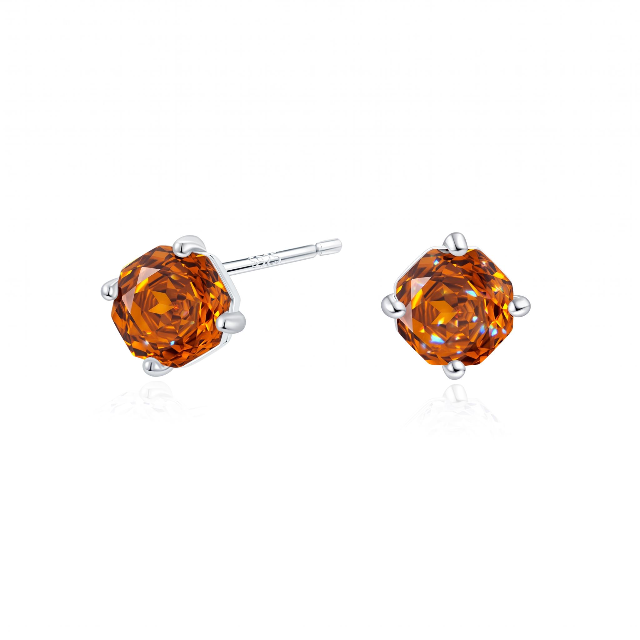 S925 Silver Octagonal Rose Cut Earrings S925 Silver Octagonal Rose Cut Earrings