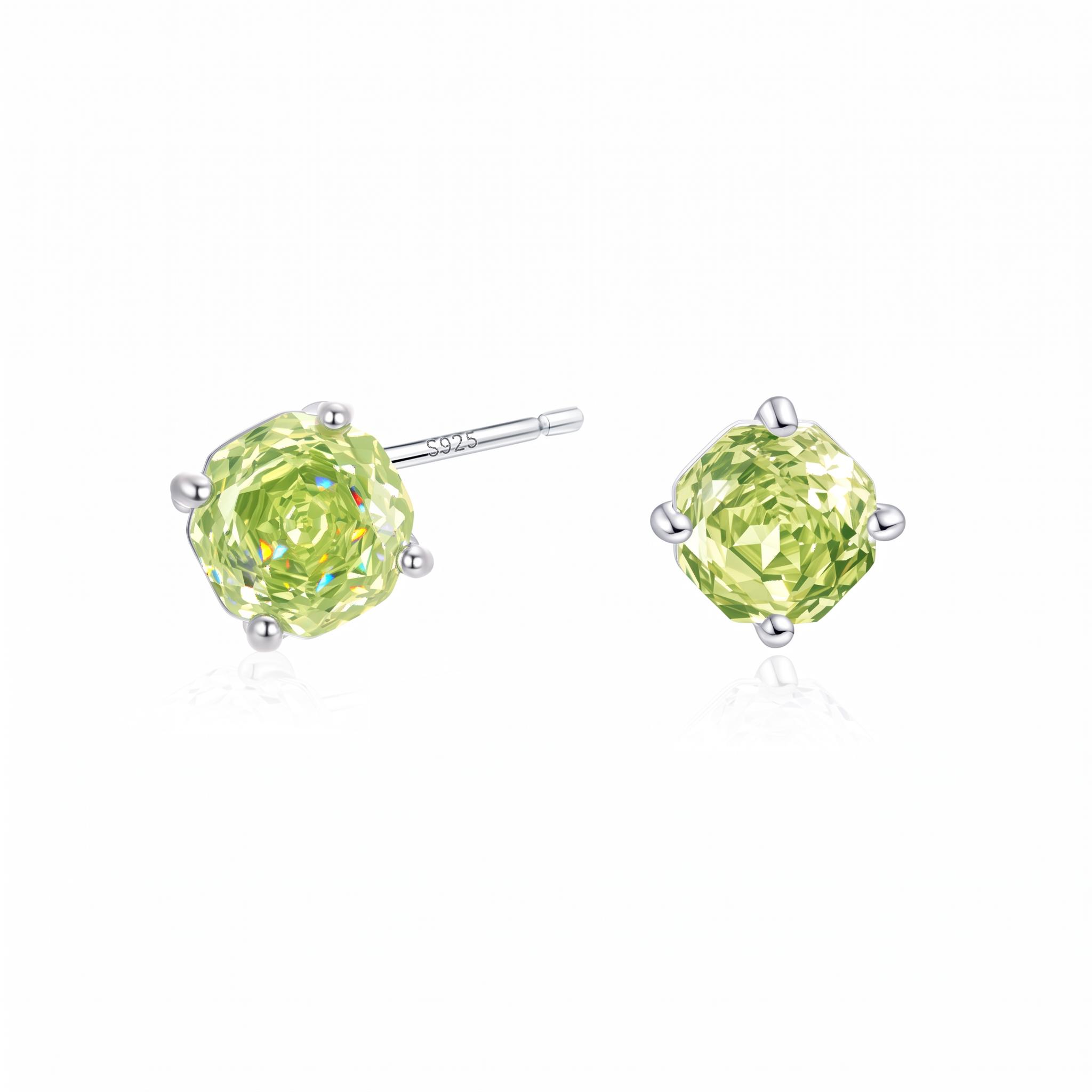 S925 Silver Octagonal Rose Cut Earrings S925 Silver Octagonal Rose Cut Earrings