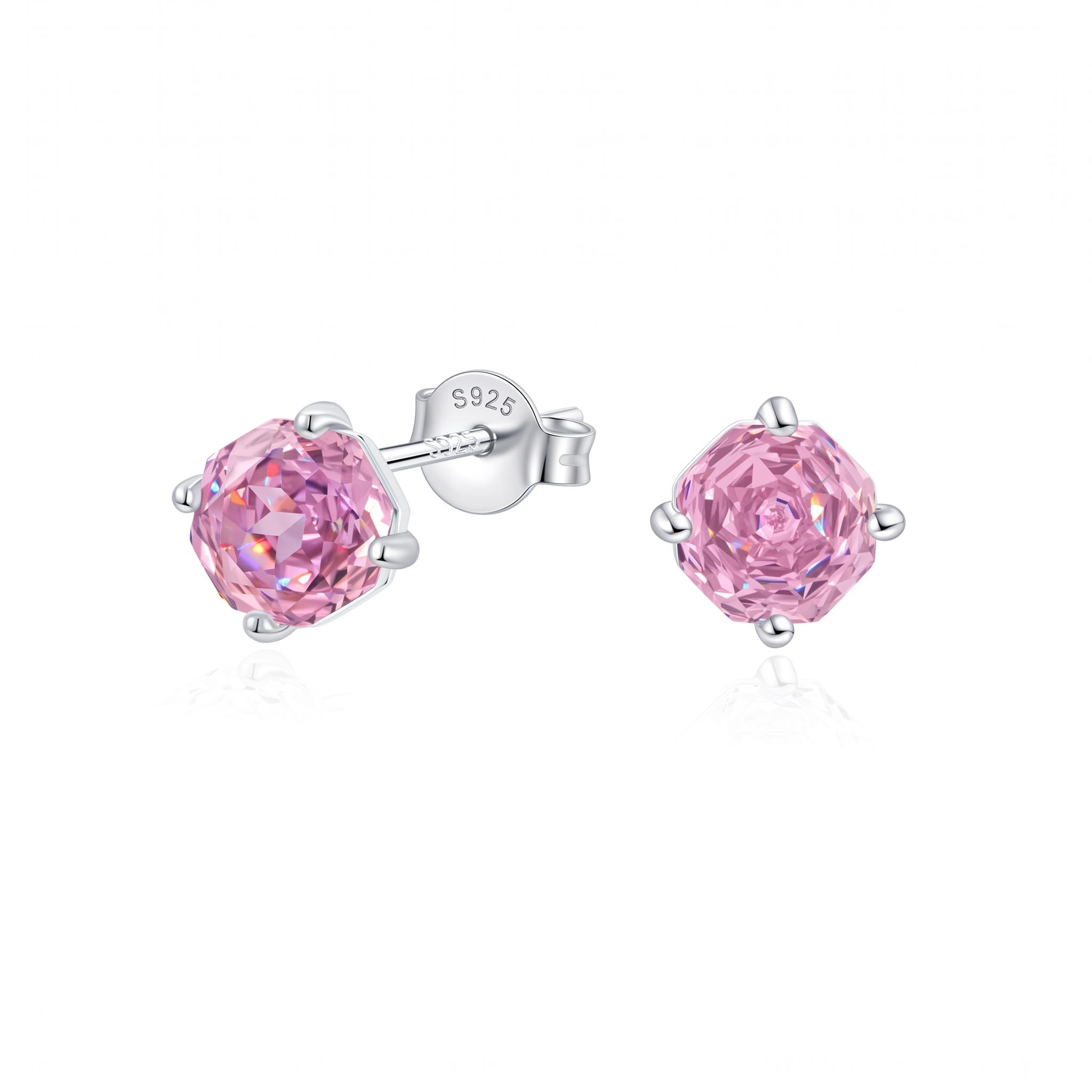 S925 Silver Octagonal Rose Cut Earrings S925 Silver Octagonal Rose Cut Earrings