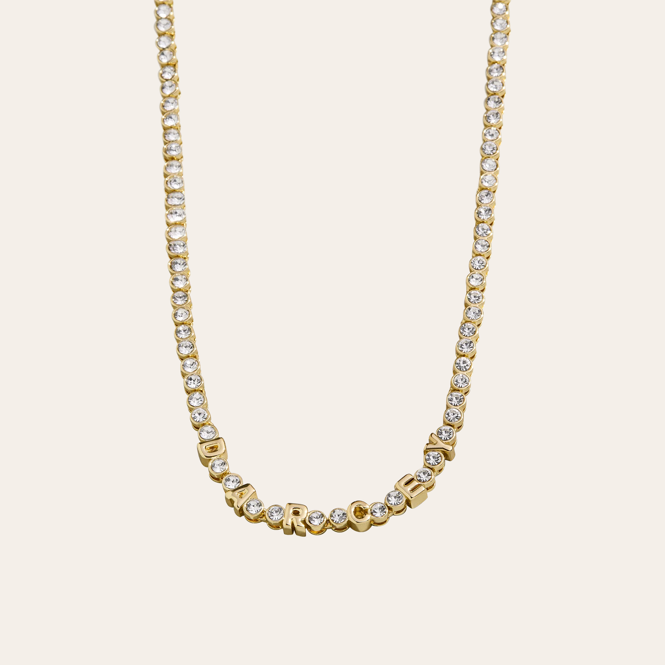 Custom Letters Tennis Necklace