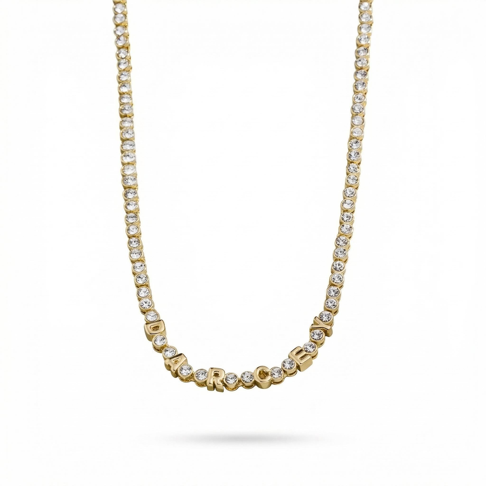 Custom Letters Tennis Necklace