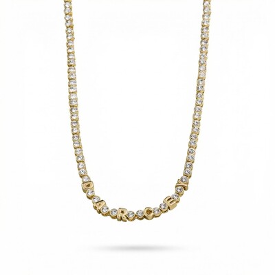 Custom Letters Tennis Necklace