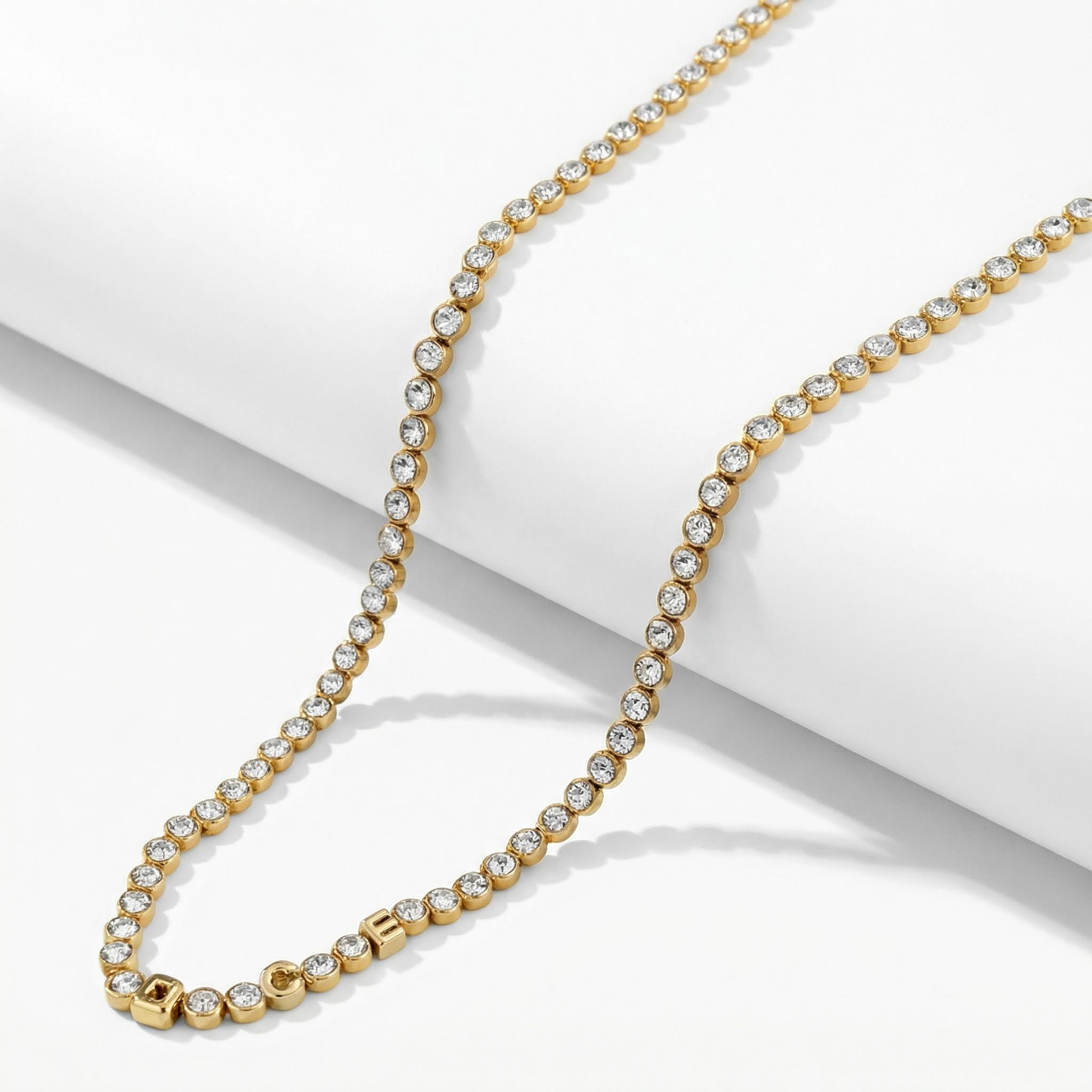 Custom Letters Tennis Necklace