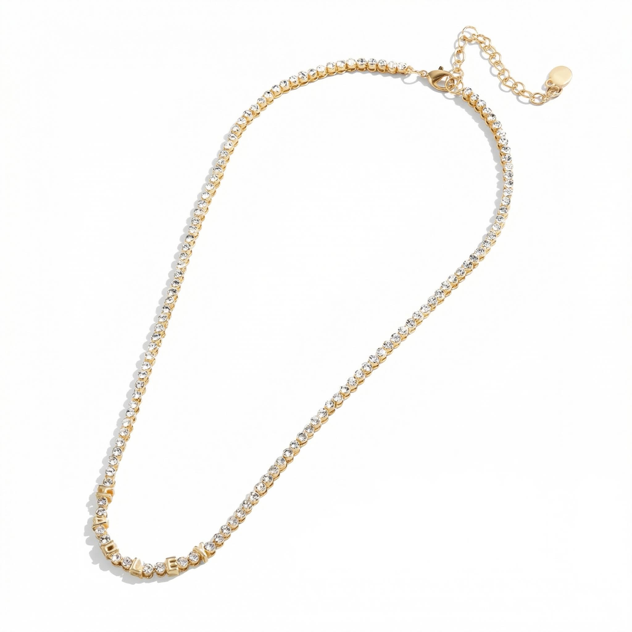 Custom Letters Tennis Necklace