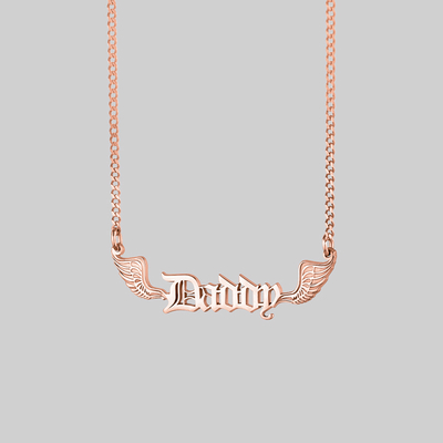 Customized Name Necklace with Wings