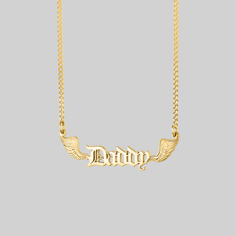 Customized Name Necklace with Wings