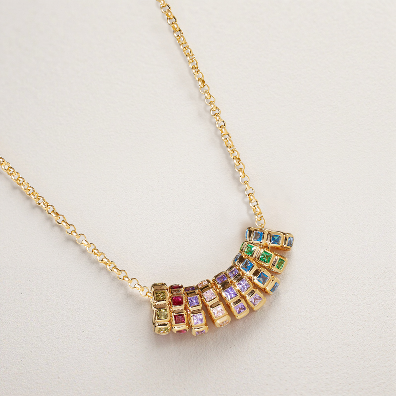 Personalized Birthstone Pendent Necklace