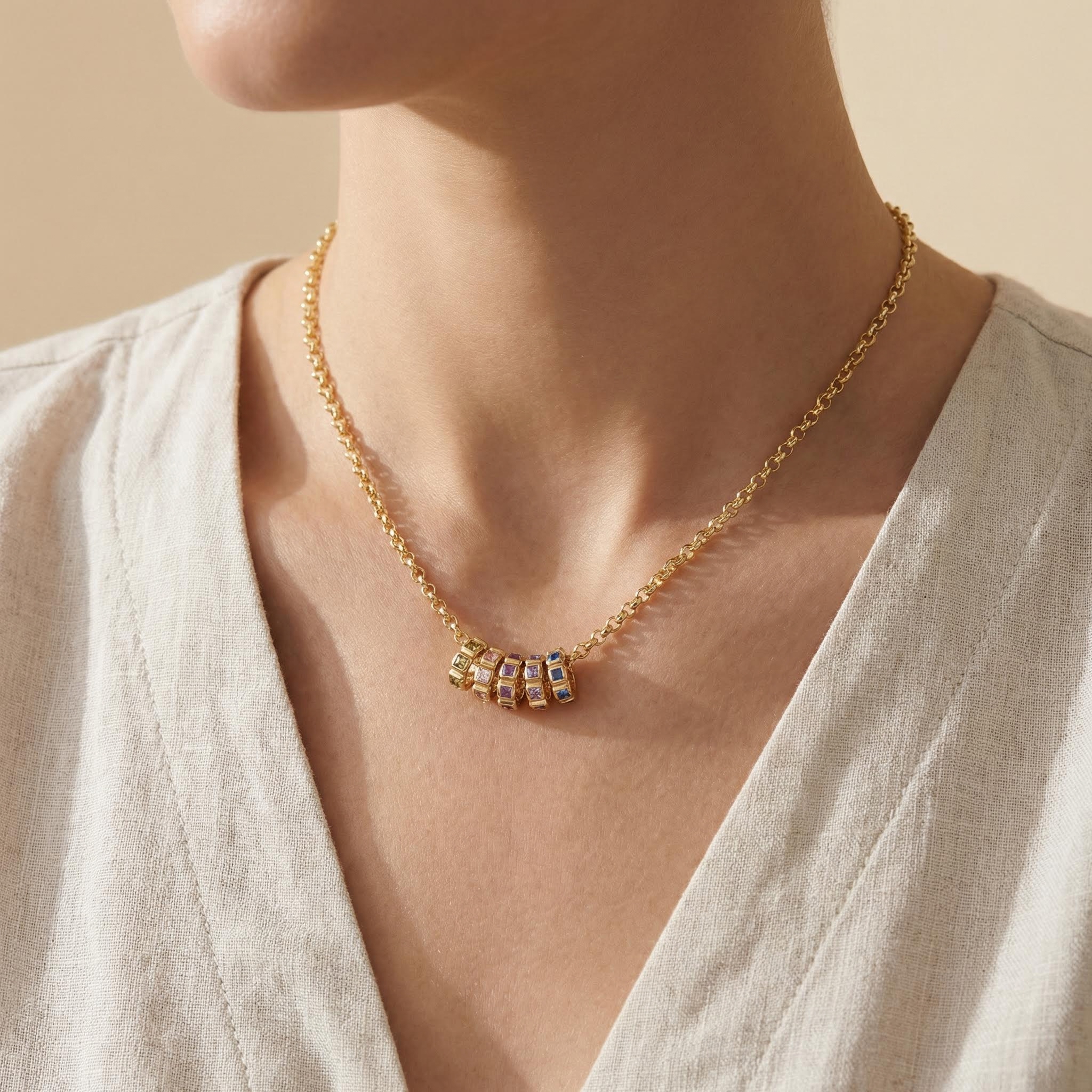 Personalized Birthstone Pendent Necklace